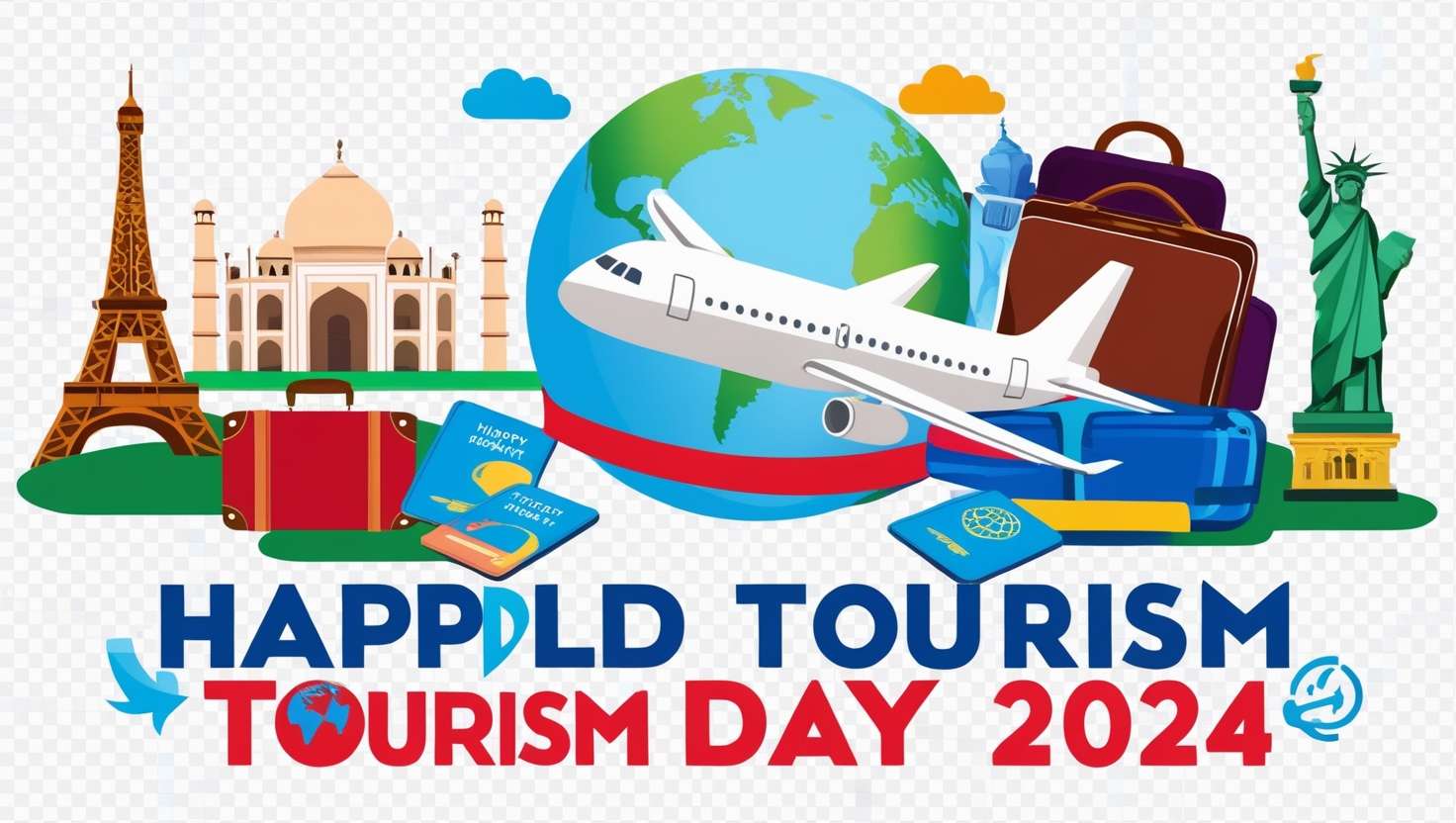 Download Free free world tourism day 2024 celebration png for flyers for websites, slideshows, and designs | royalty-free and unlimited use.