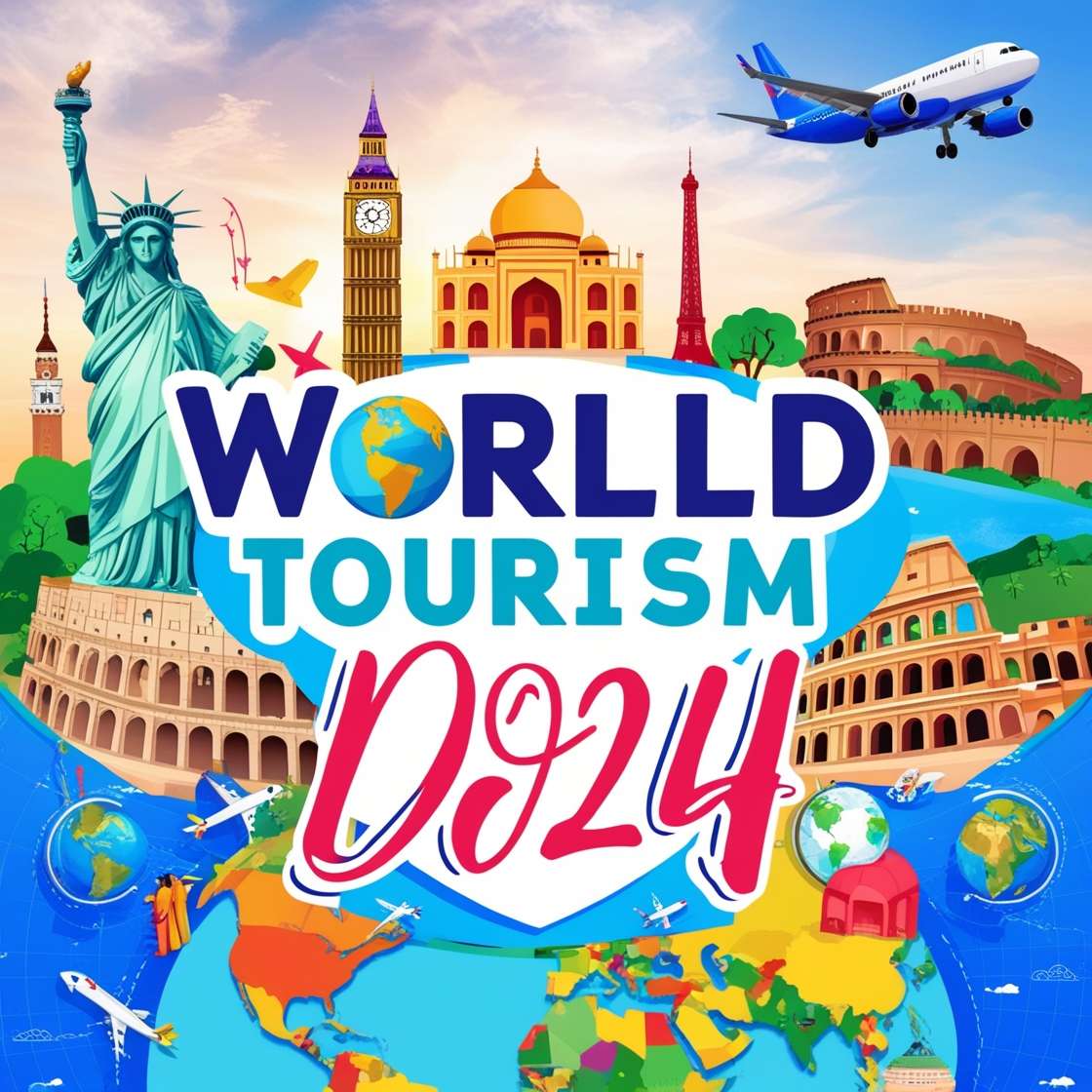 Download Free free world tourism day 2024 image packs for social media for websites, slideshows, and designs | royalty-free and unlimited use.