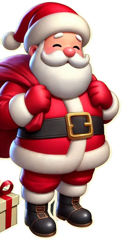 funny cartoon santa claus with reindeer png images