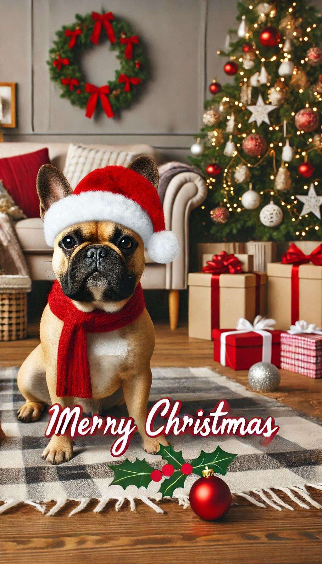 funny merry christmas dog image collection