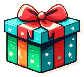 gift box png image with a blue ribbon for boys