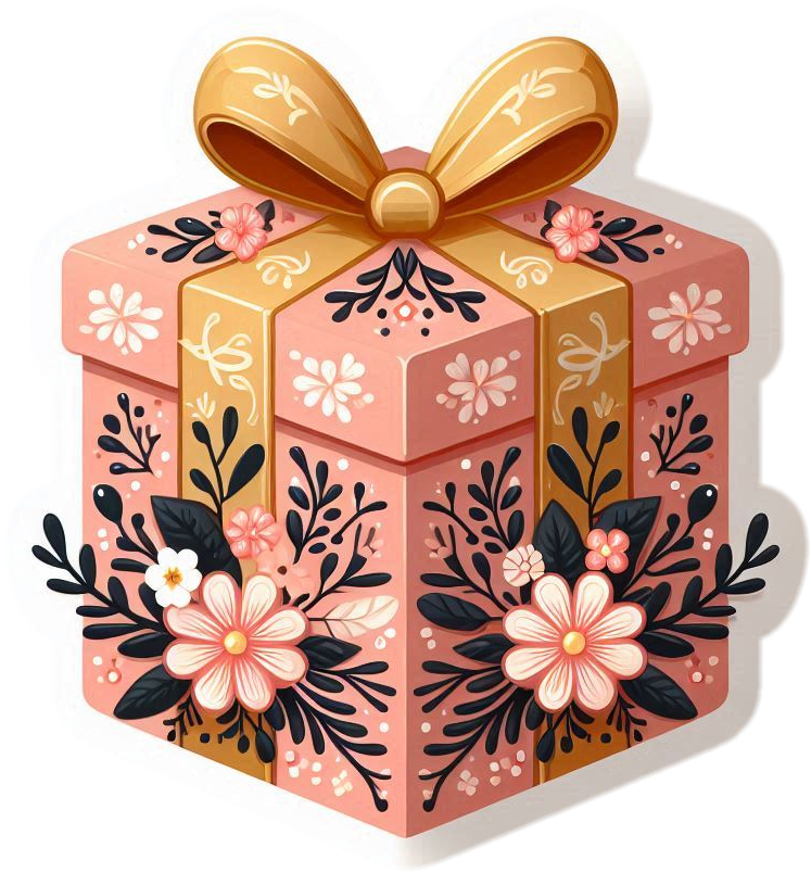 gift box png image with a red ribbon