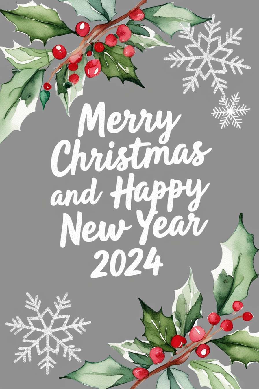 glittery merry christmas and happy new year 2024 backgrounds