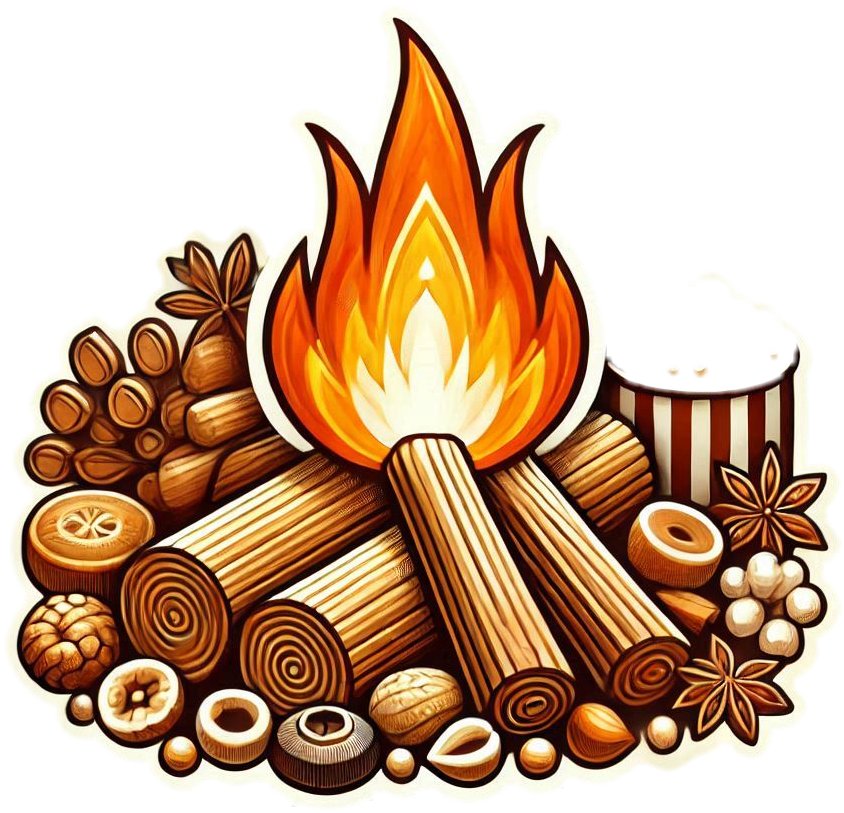 glowing lohri fire png with flames animation