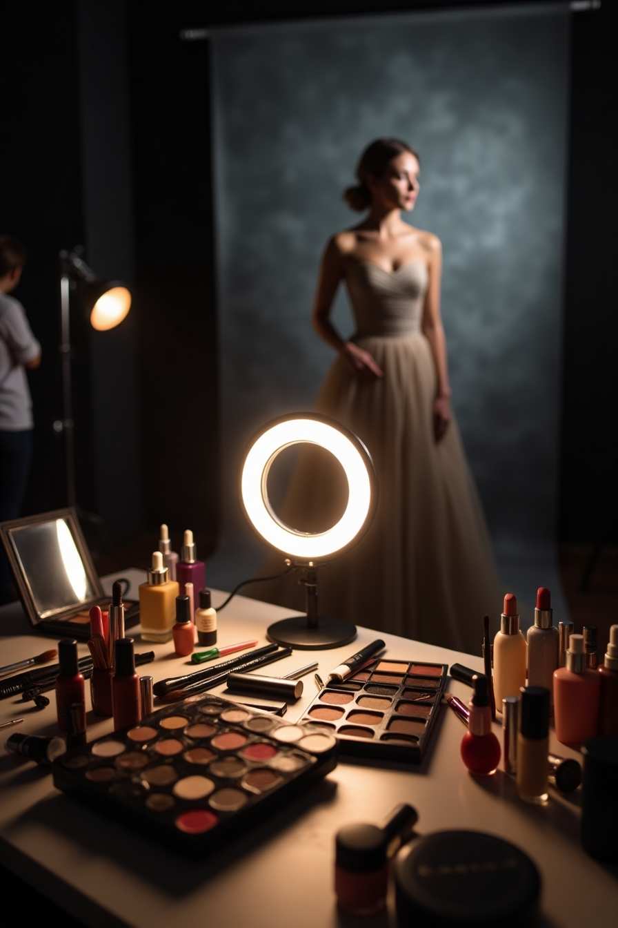 glowing skin makeup background photo