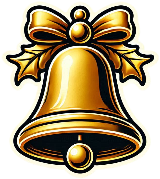 gold christmas bell png free for graphic design