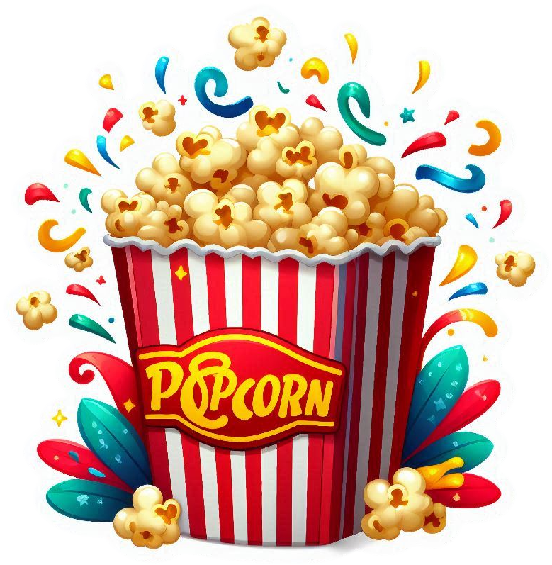 golden popcorn bucket png transparent background