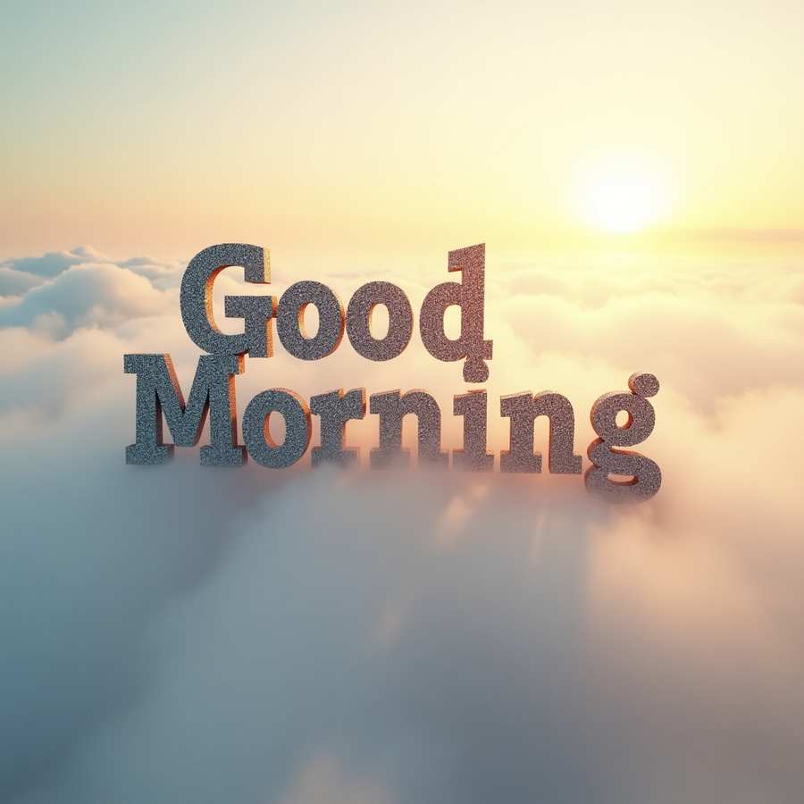 Good morning image with birds flying over the sea