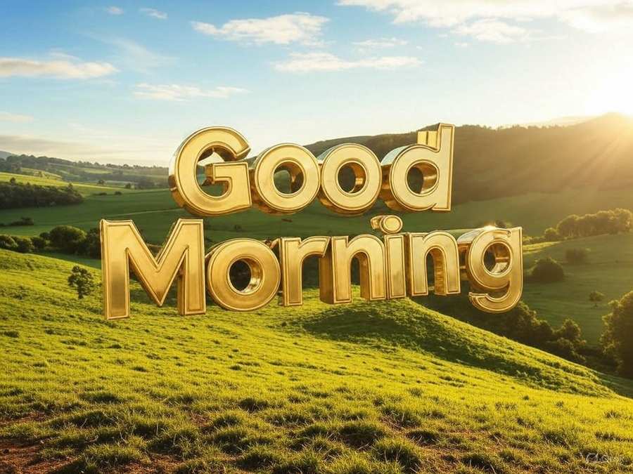 Good morning image with nature background