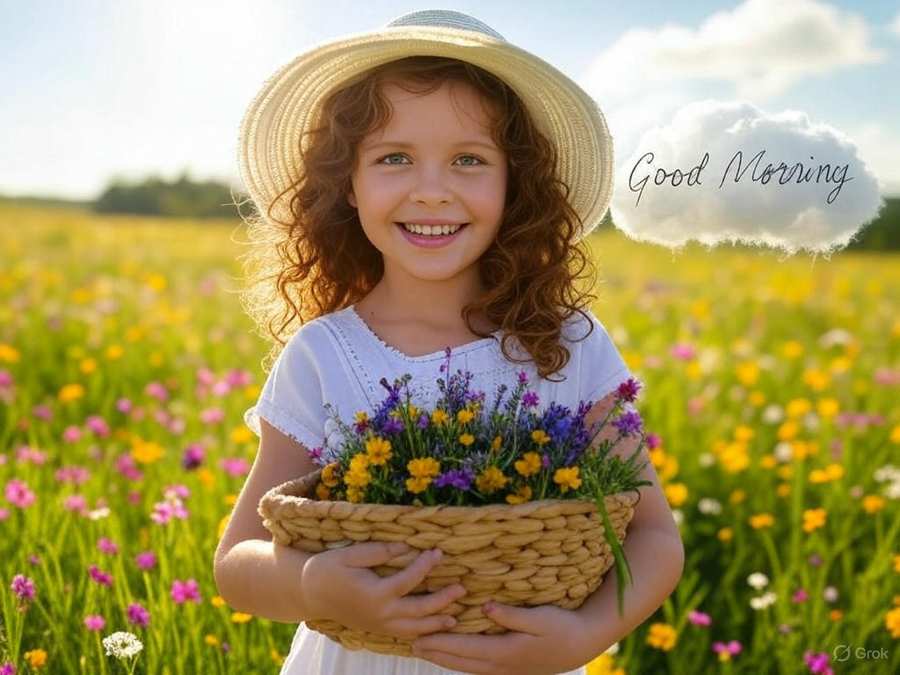 Good morning image with peaceful nature scenery