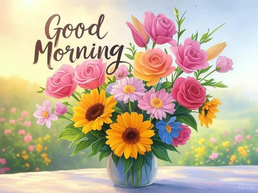 Good morning image with positive quotes