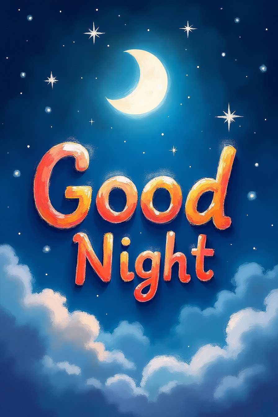 good night photos with moon and stars