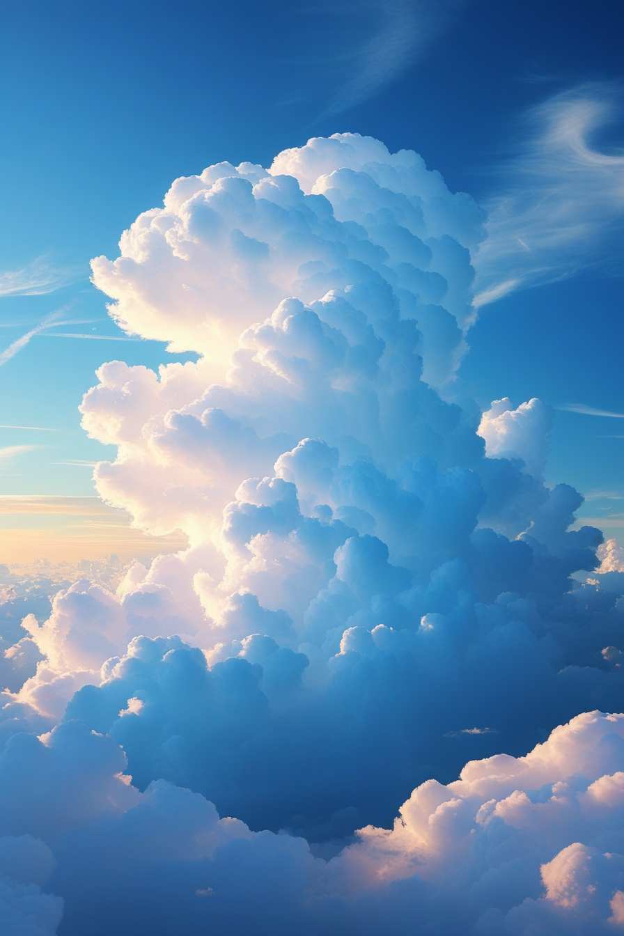 gradient cloud background with soft colors