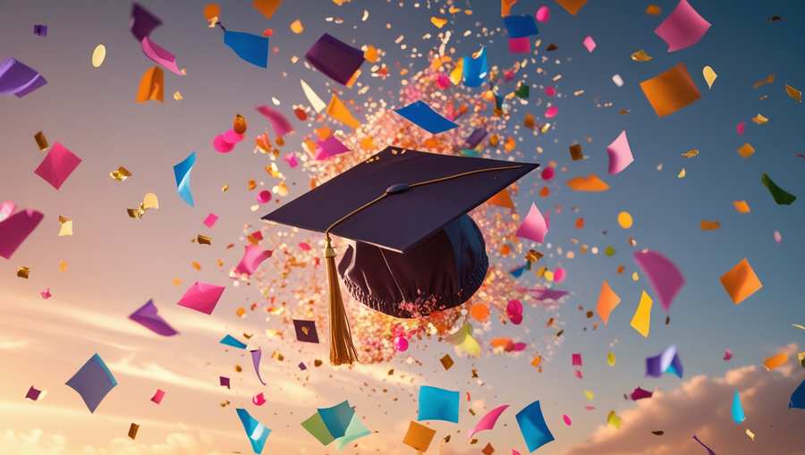 graduation cap background for invitation card PNG graduation cap background for invitation card