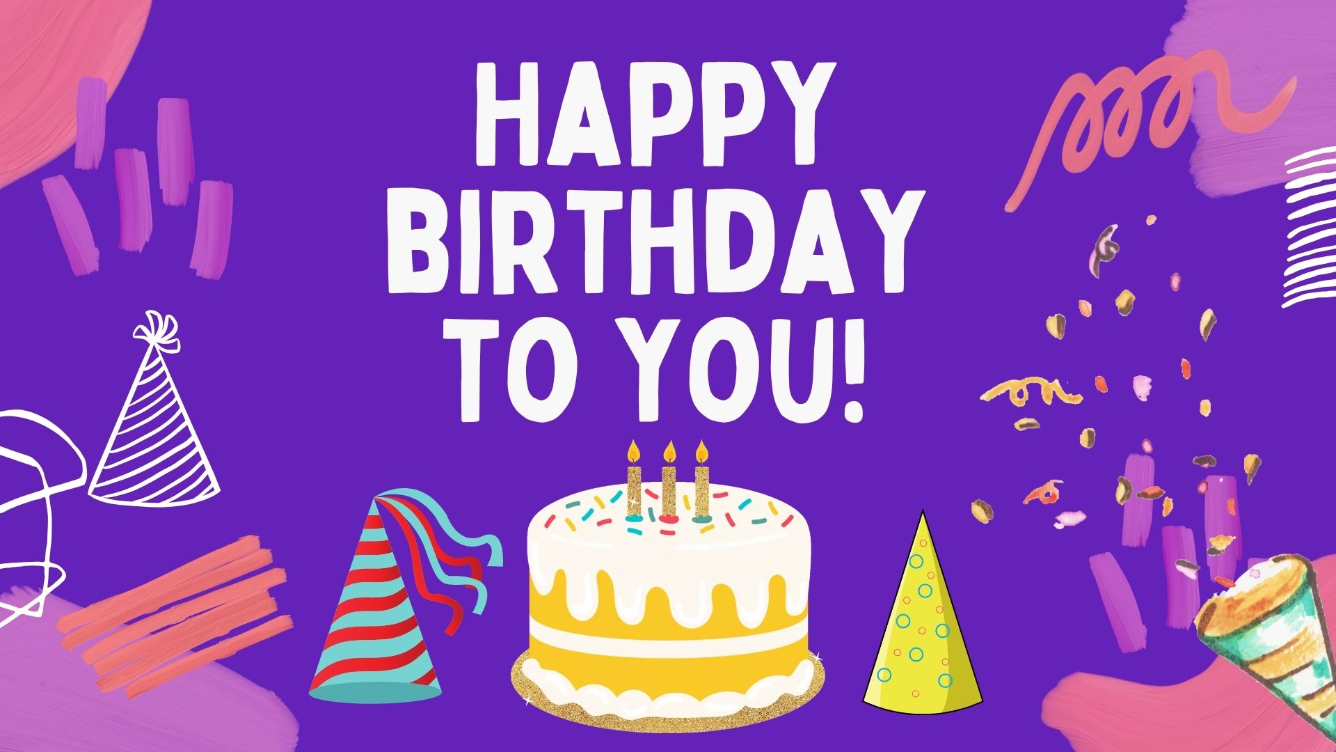Download Free Happy Birthday to You Parpal Background for Websites, Slideshows, and Designs | Royalty-Free and Unlimited Use.