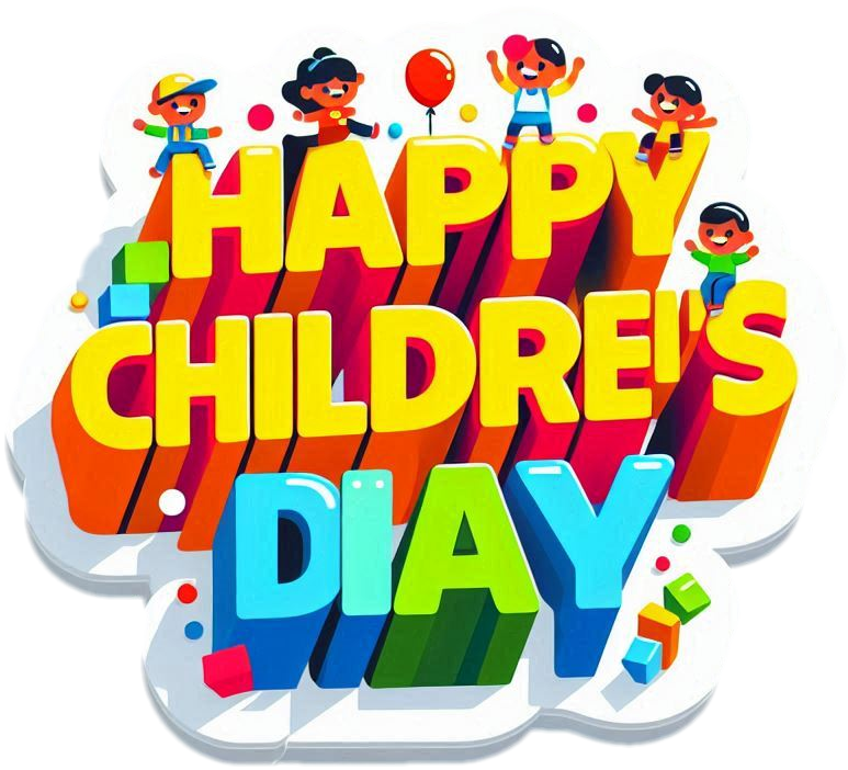 happy childrens day png with text