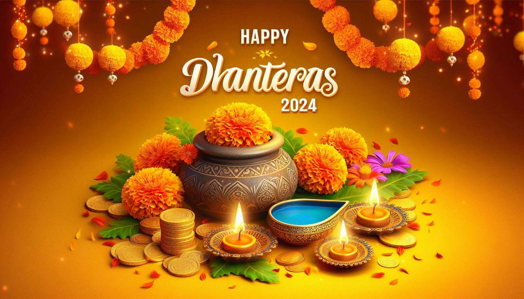 Download Free happy dhanteras wishes 2024 hd pictures for websites, slideshows, and designs | royalty-free and unlimited use.