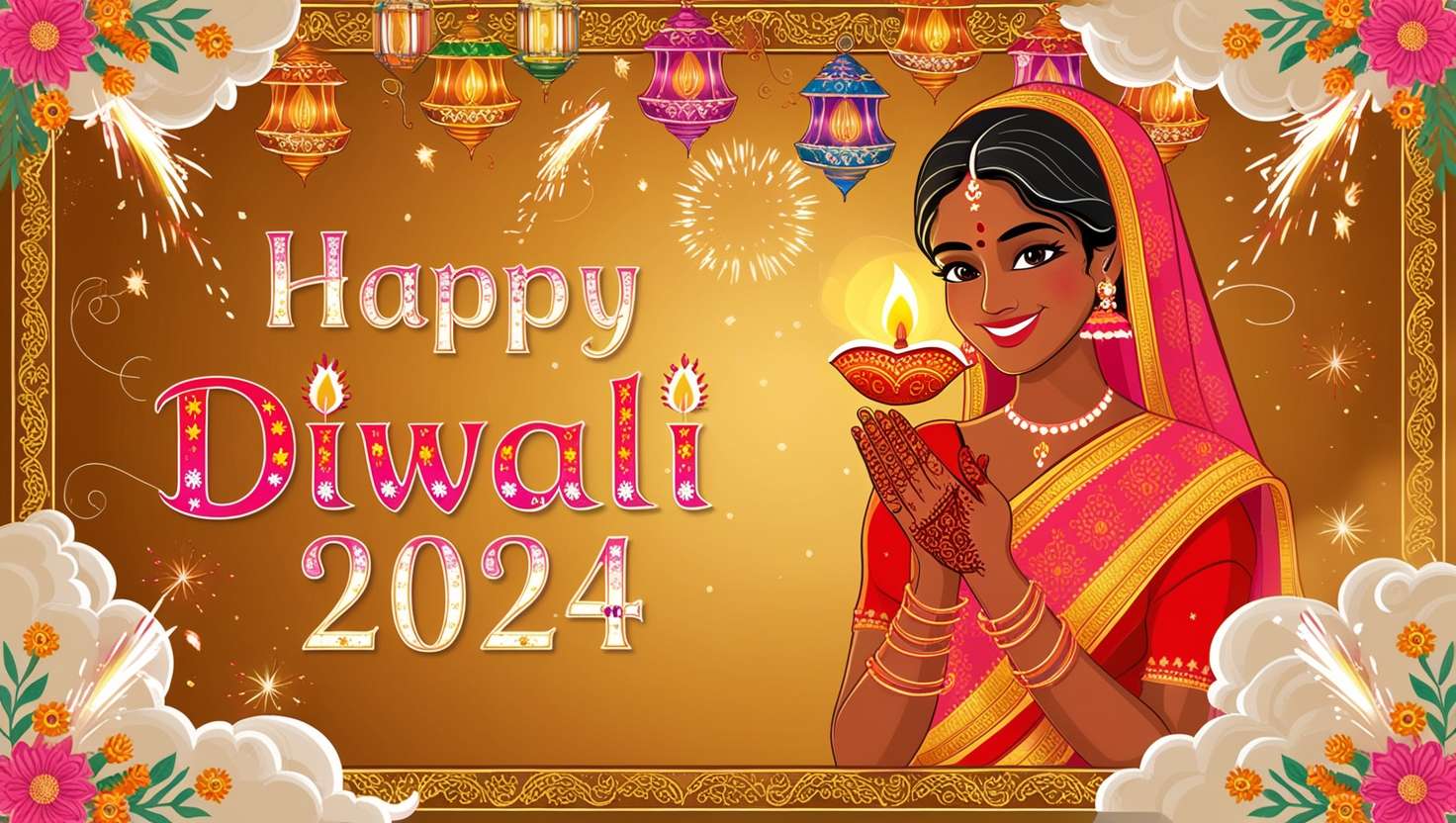 happy diwali 2024 hd images and backgrounds