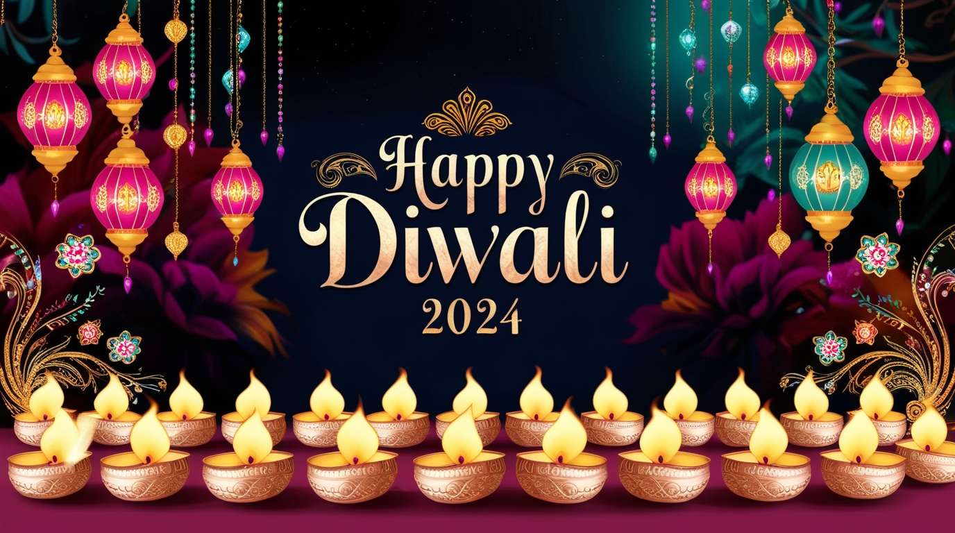 happy diwali 2024 vector images for graphic project use