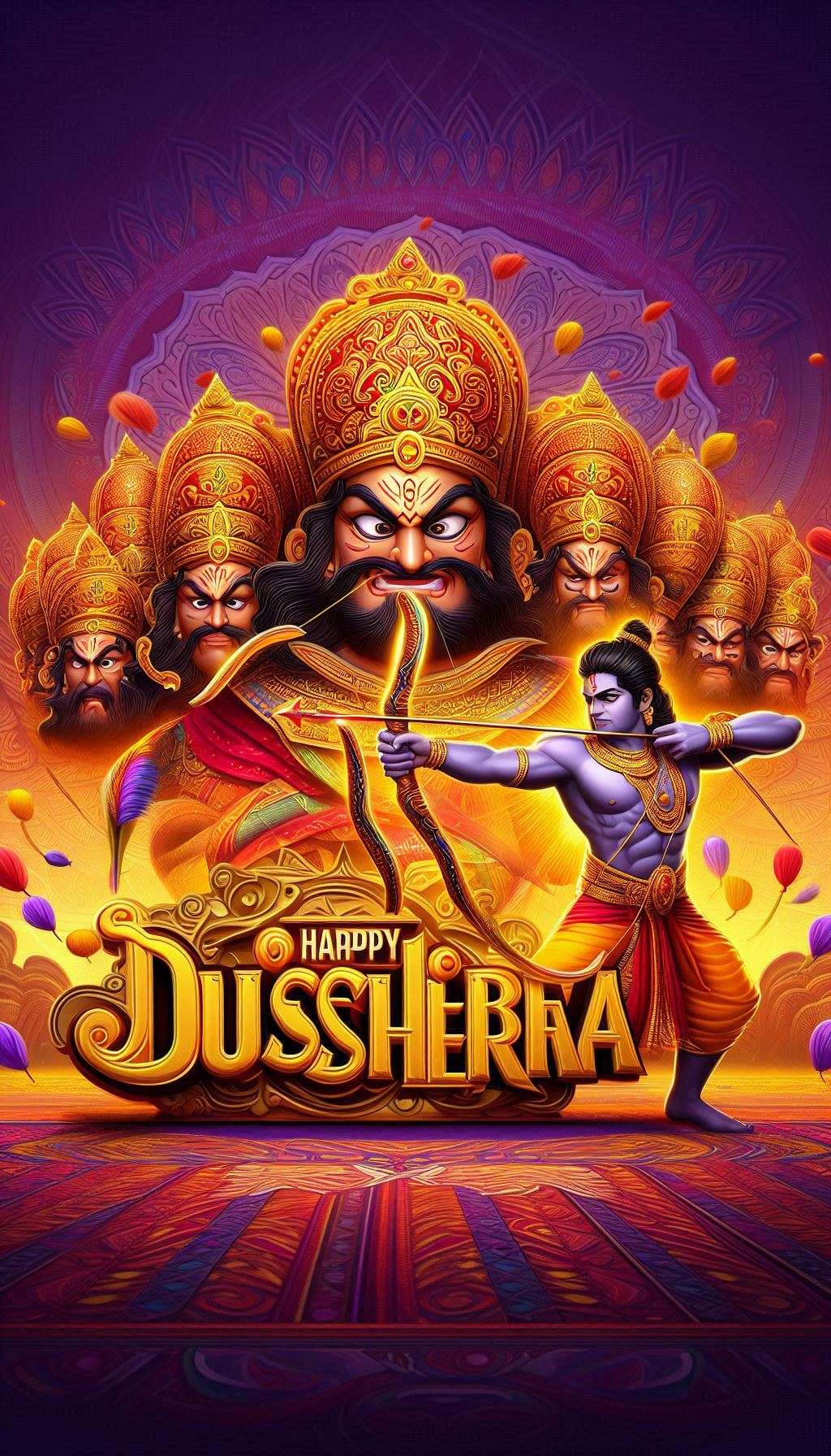 happy dussehra images with hashtags for social media