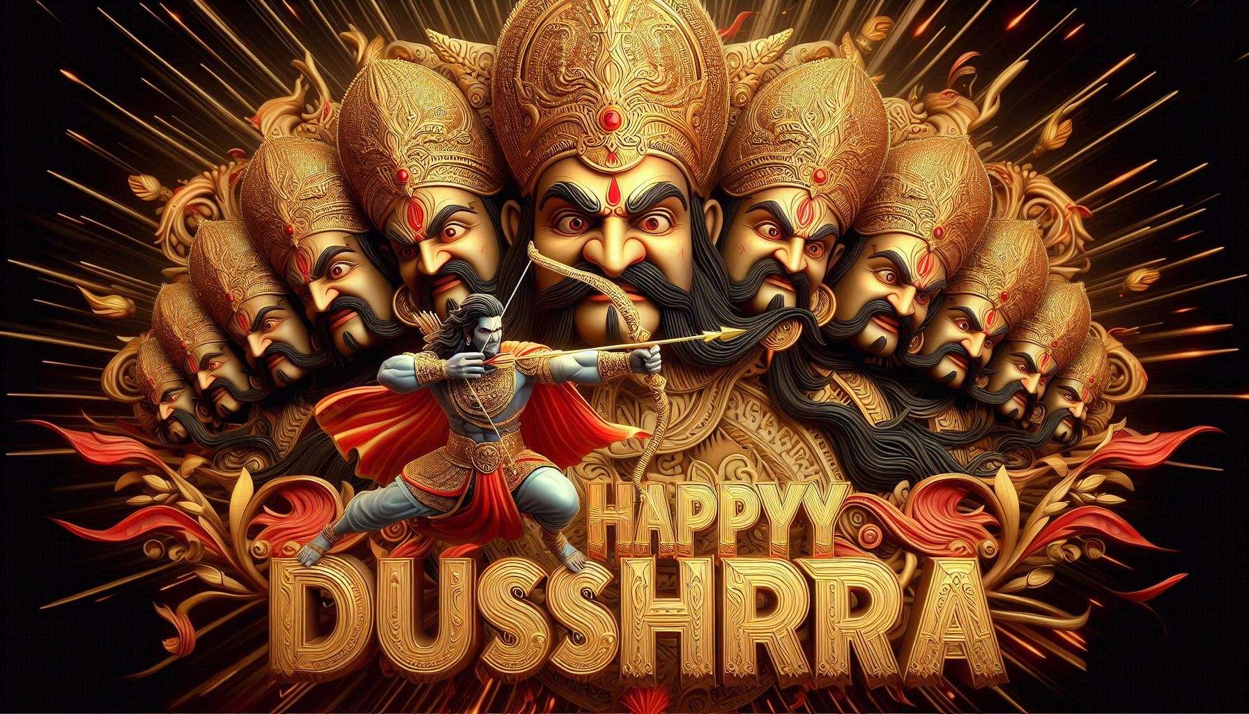 happy dussehra photo collages for social media