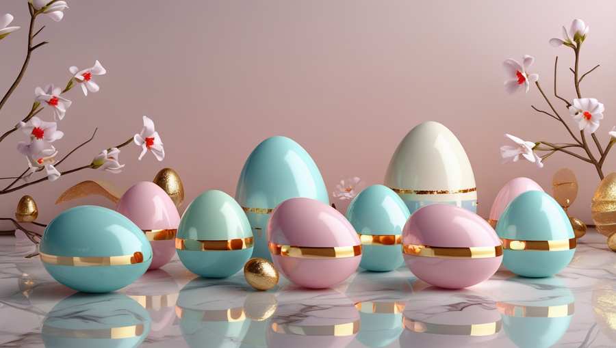 Happy Easter background with spring theme