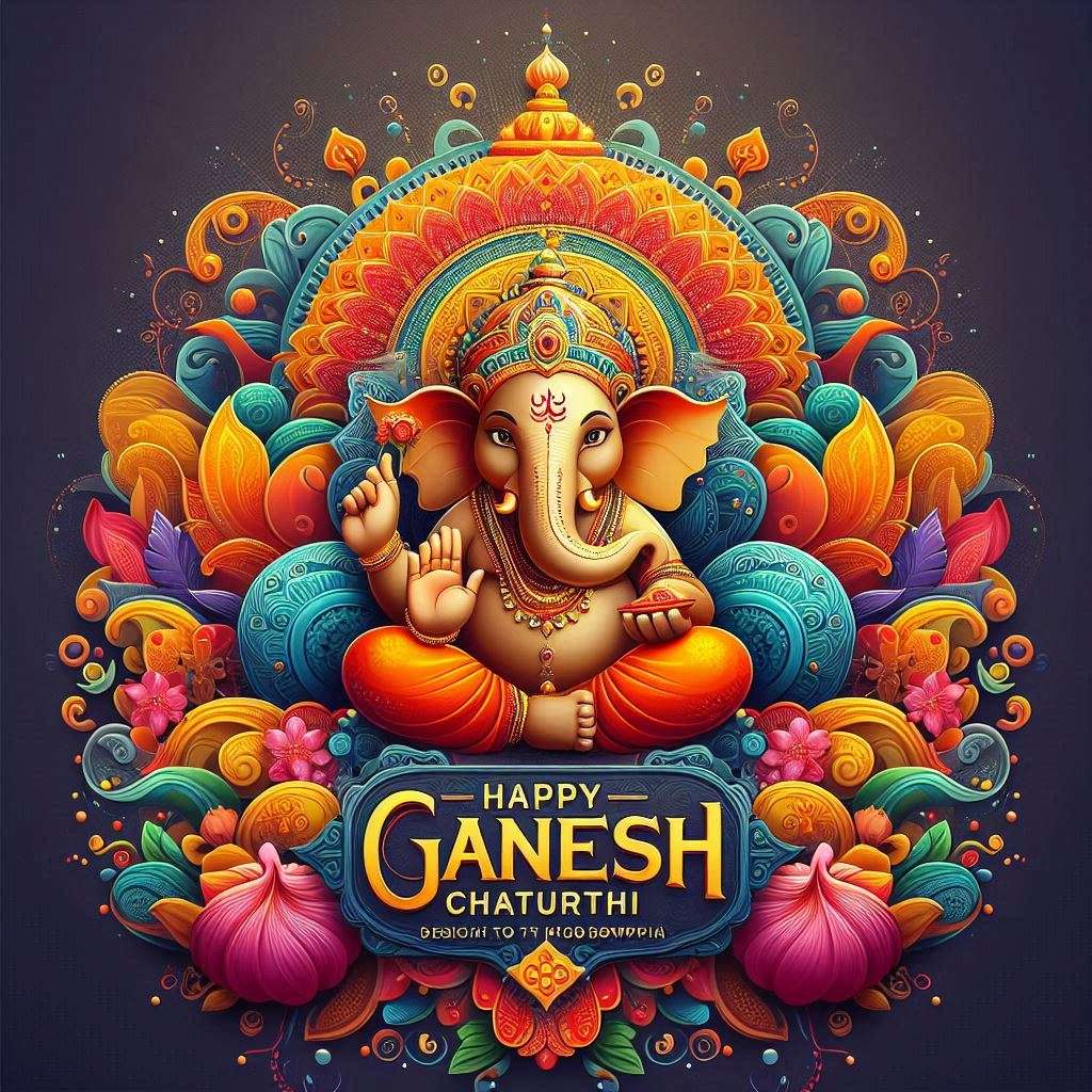 happy ganesh chaturthi 2024 elegant and modern graphics