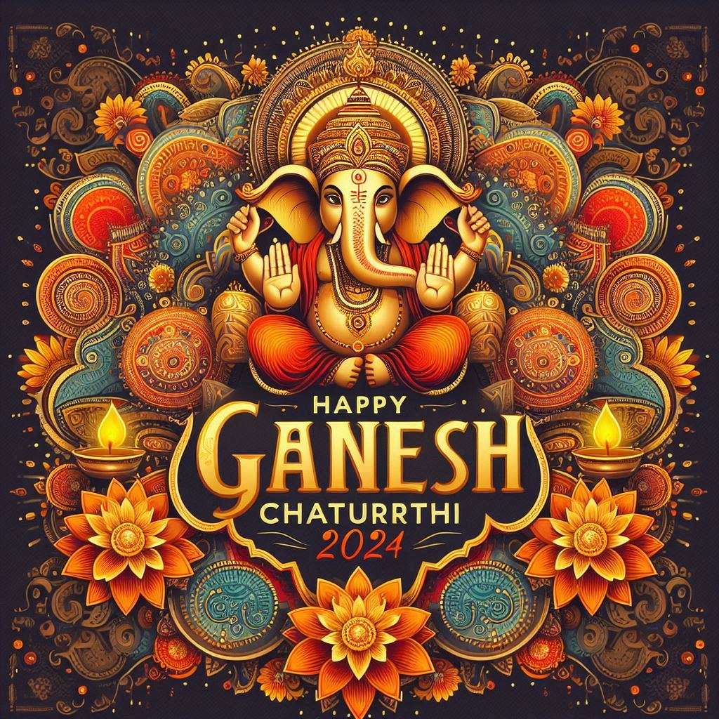 Happy Ganesh Chaturthi 2024 Minimalist Style