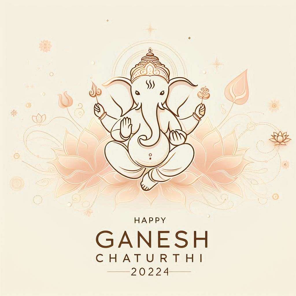 happy ganesh chaturthi vintage poster style