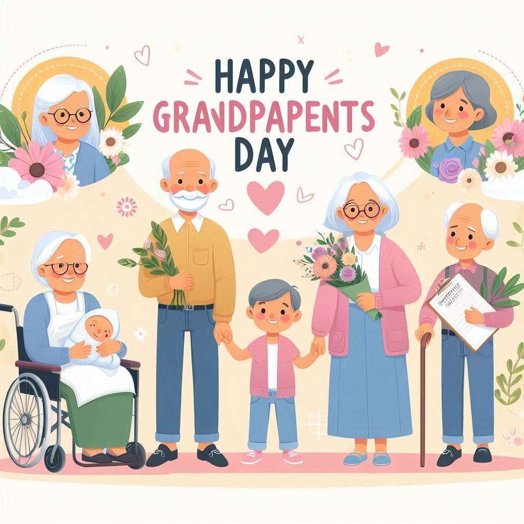 happy grandparents day 2024 greeting card designs