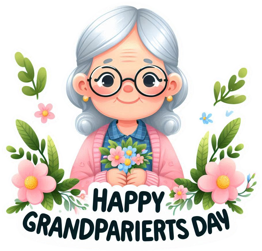 happy grandparents day png clipart for greeting cards