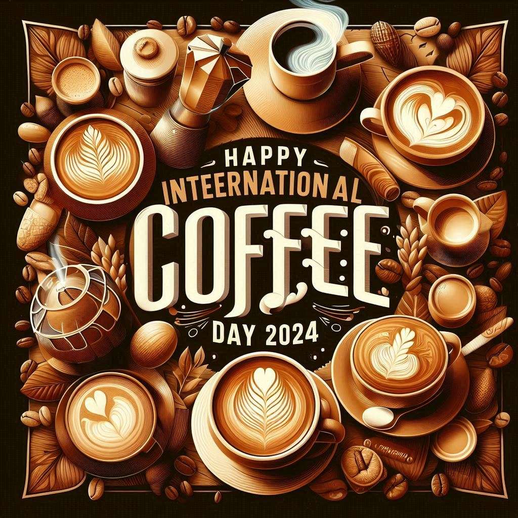 Download Free happy international coffee day 2024 image collection for bloggers for websites, slideshows, and designs | royalty-free and unlimited use.