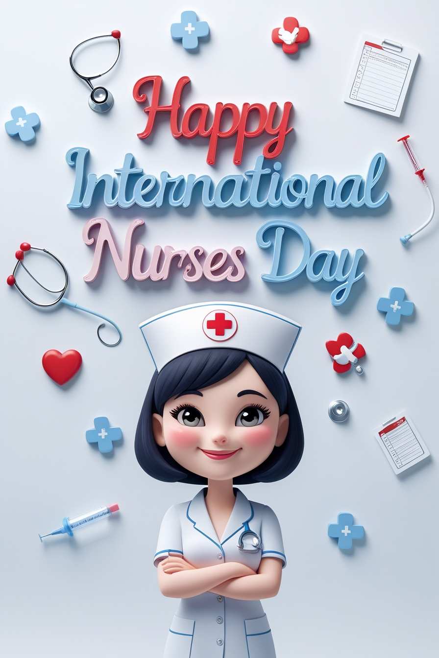 Happy International Nurses Day banner for social media