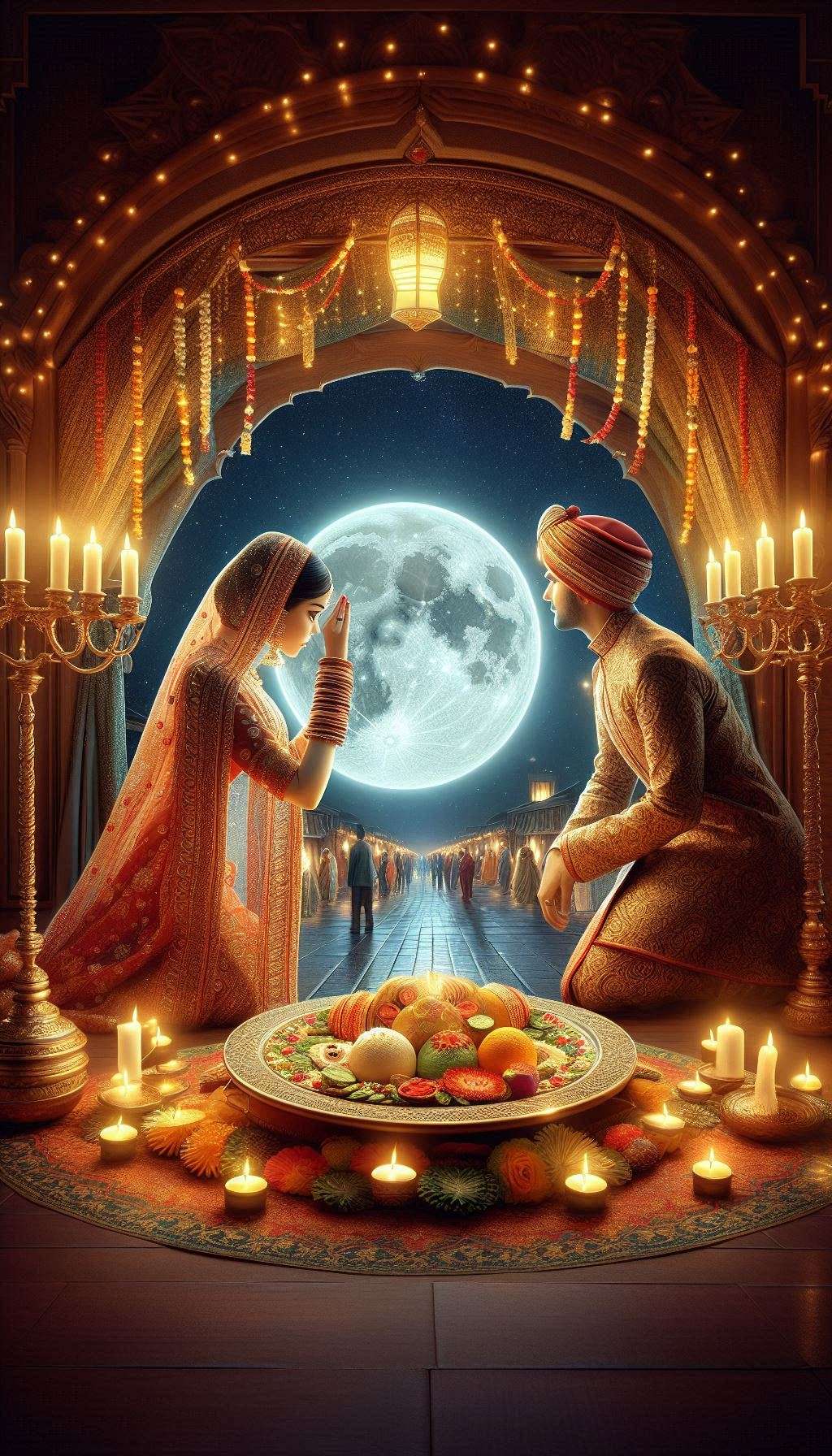 happy karwa chauth 2024 quotes with background images