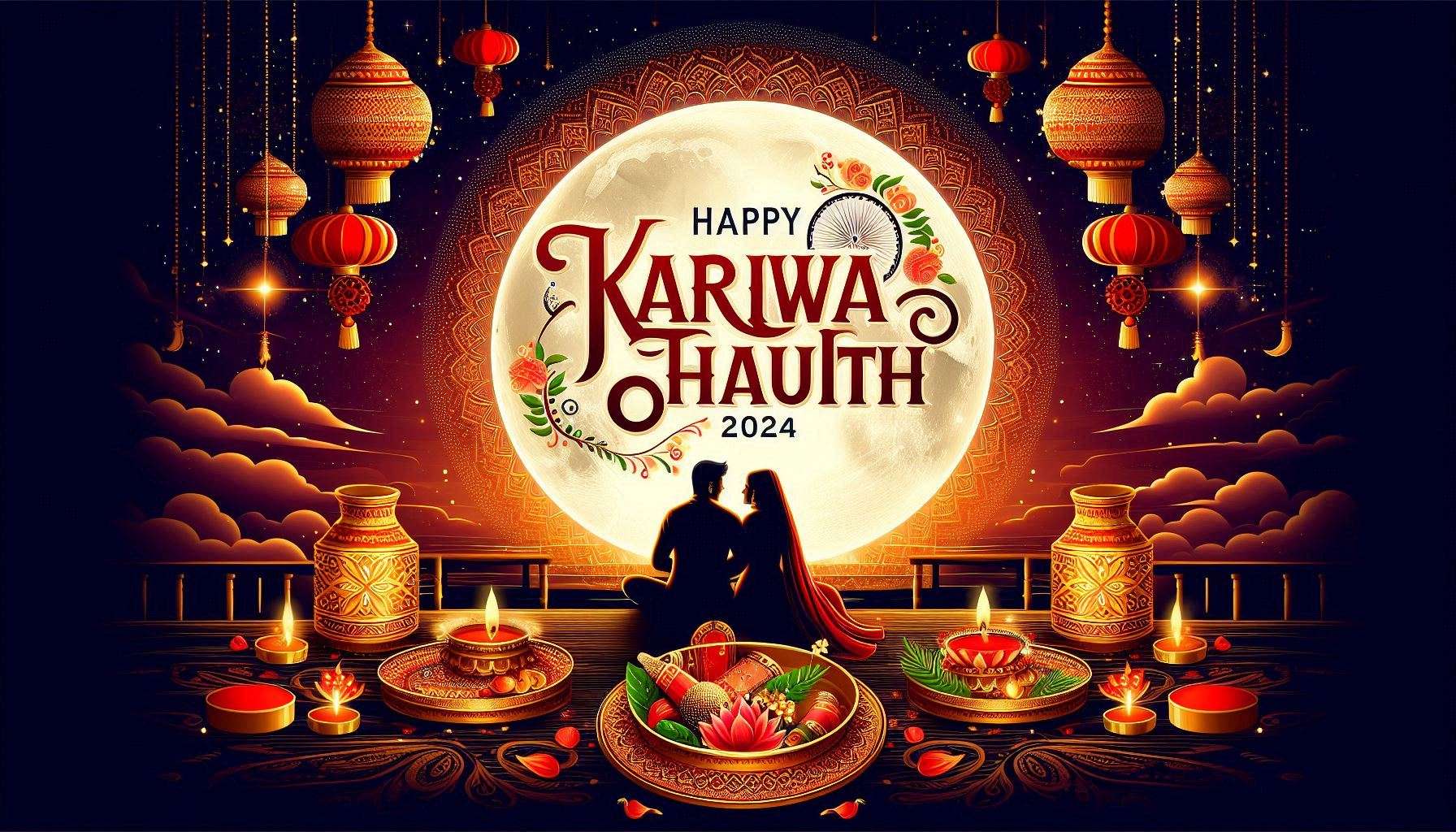 Download Free happy karwa chauth 2024 for websites, slideshows, and designs | royalty-free and unlimited use.