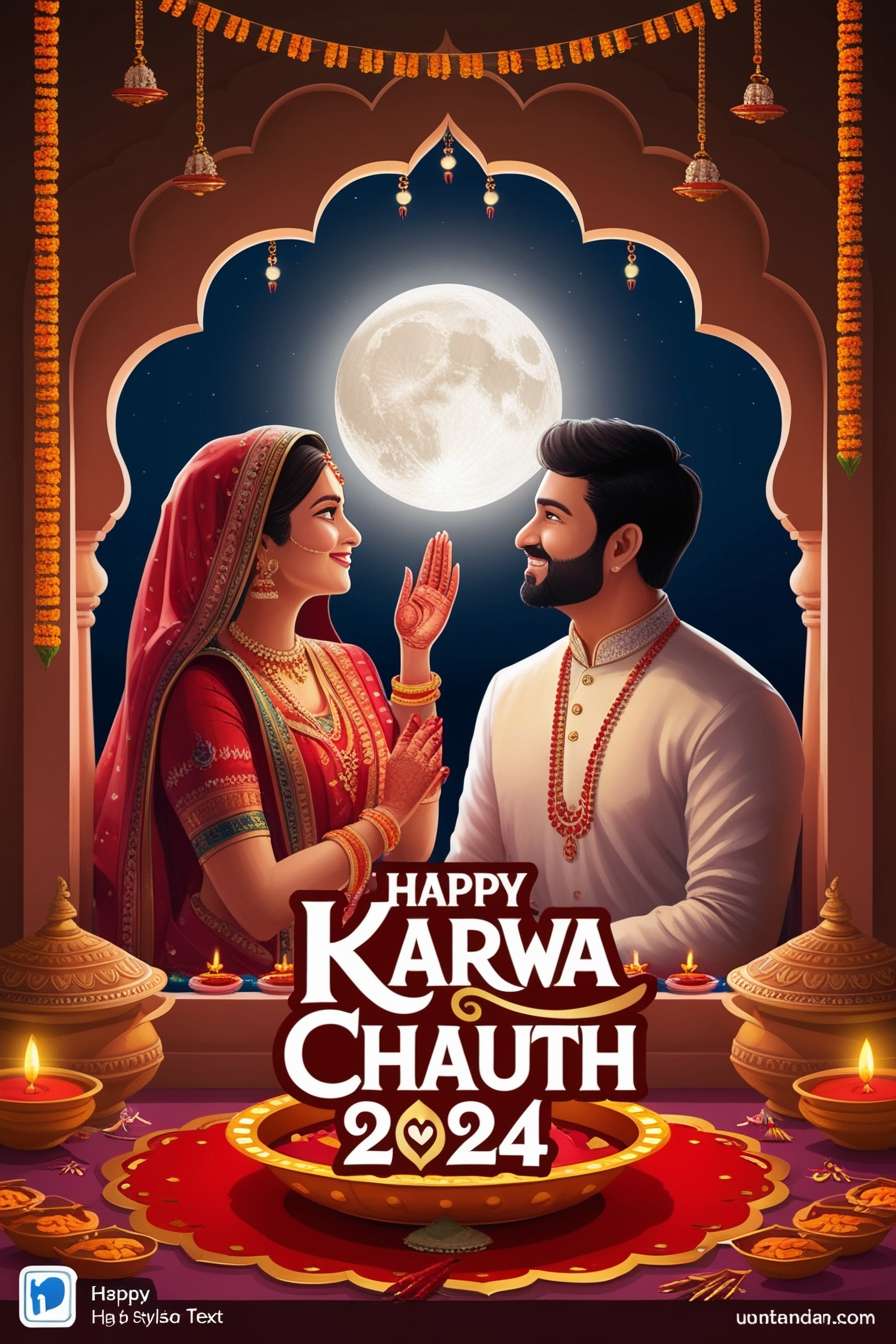 happy karwa chauth greeting cards with names