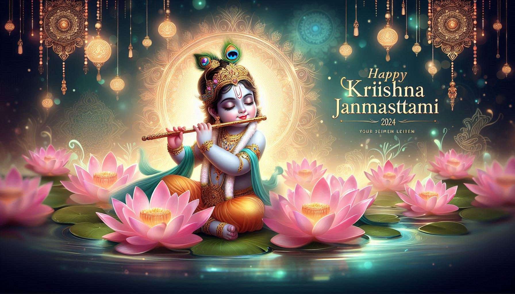 happy krishna janmashtami 2024 artwork images download