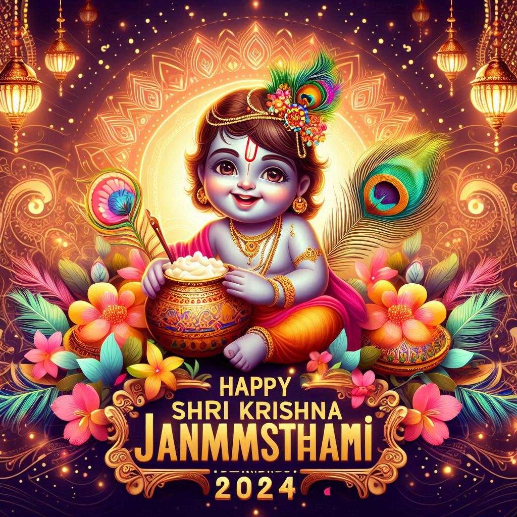 happy krishna janmashtami 2024 celebration hd images download