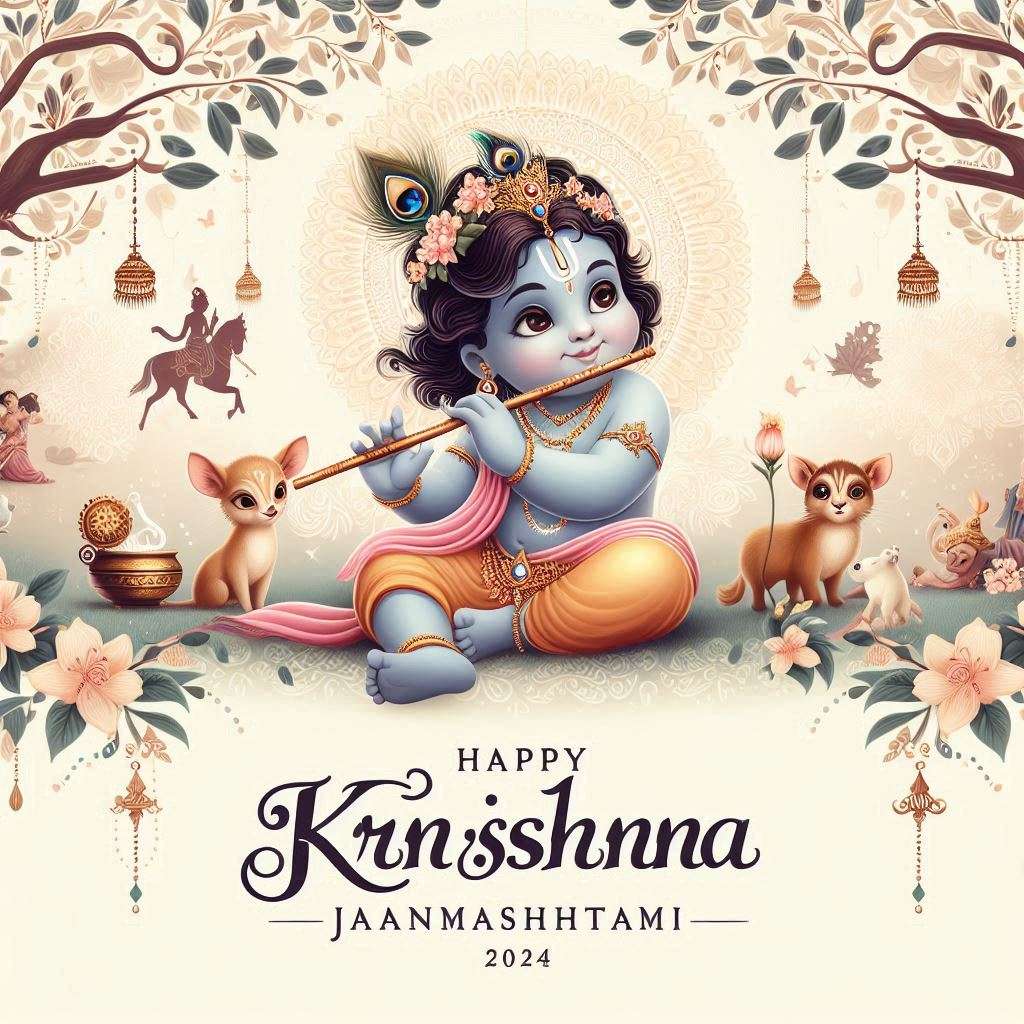 happy krishna janmashtami 2024 religious images for download