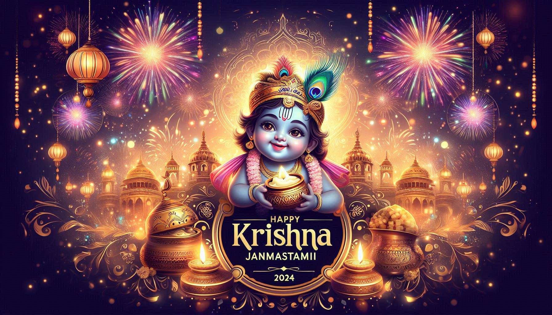 happy krishna janmashtami wishes with spiritual quotes and images