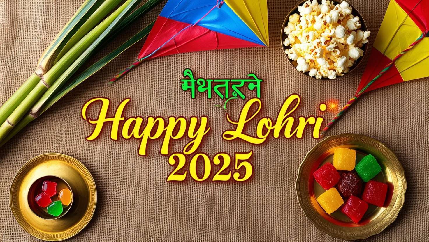 happy lohri greetings 2025 for desktop backgrounds