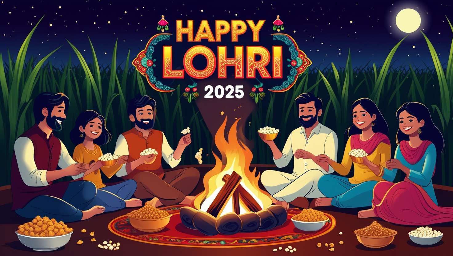 happy lohri greetings 2025 for facebook posts