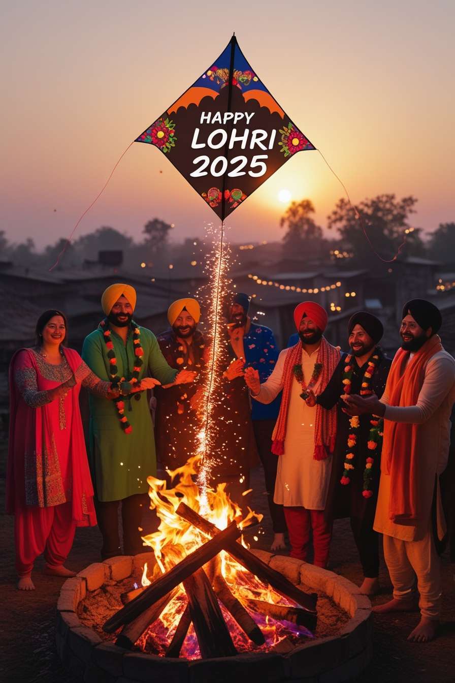 happy lohri greetings 2025 png images