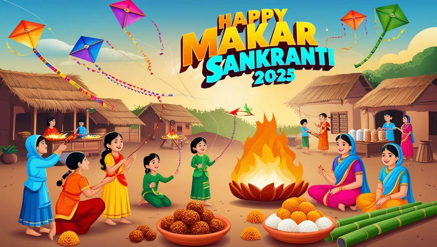 happy makar sankranti 2025 family celebration pictures