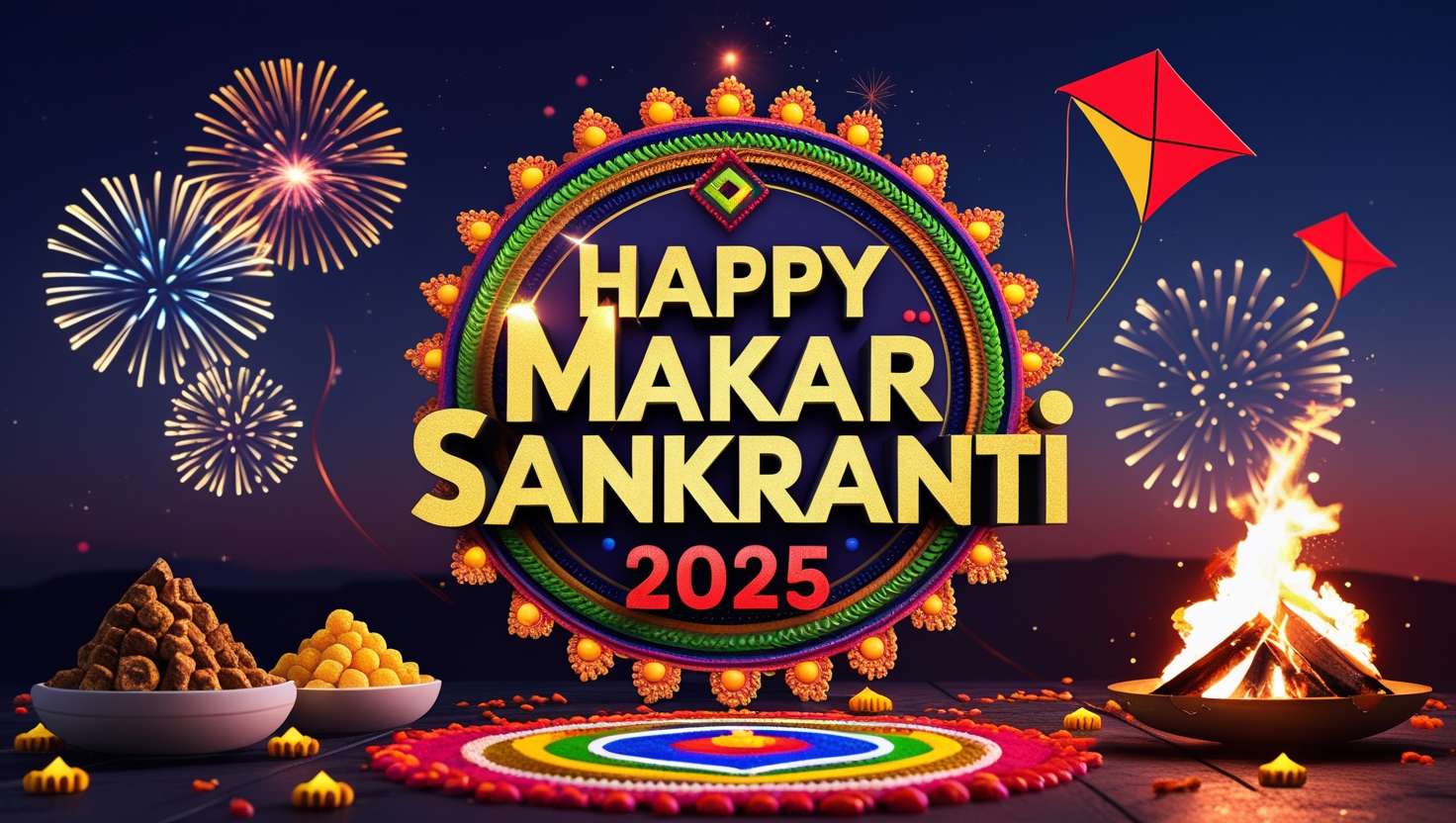 happy makar sankranti 2025 kite festival images