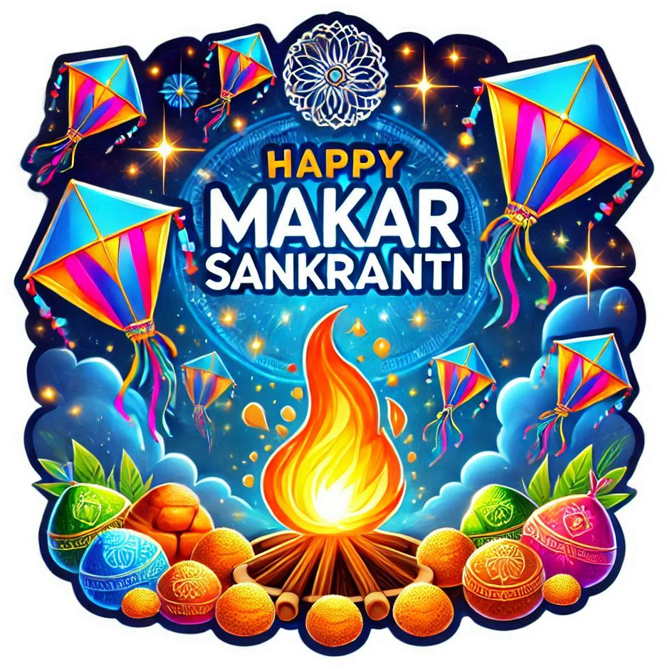 happy makar sankranti 2025 kites flying images png