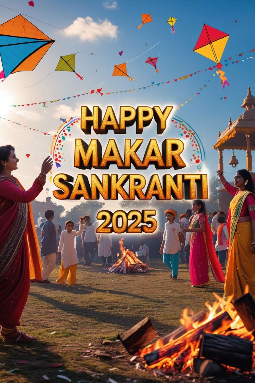 happy makar sankranti 2025 vibrant kites and sky images