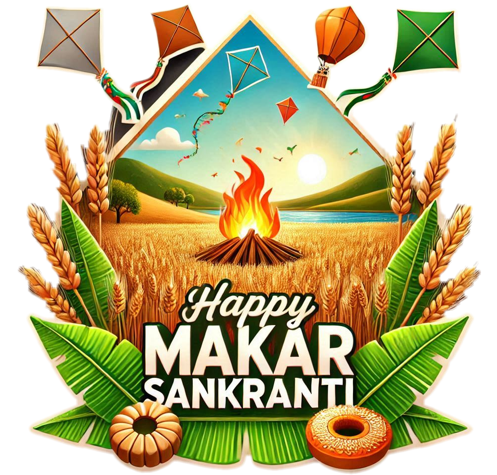 happy makar sankranti png for greeting cards