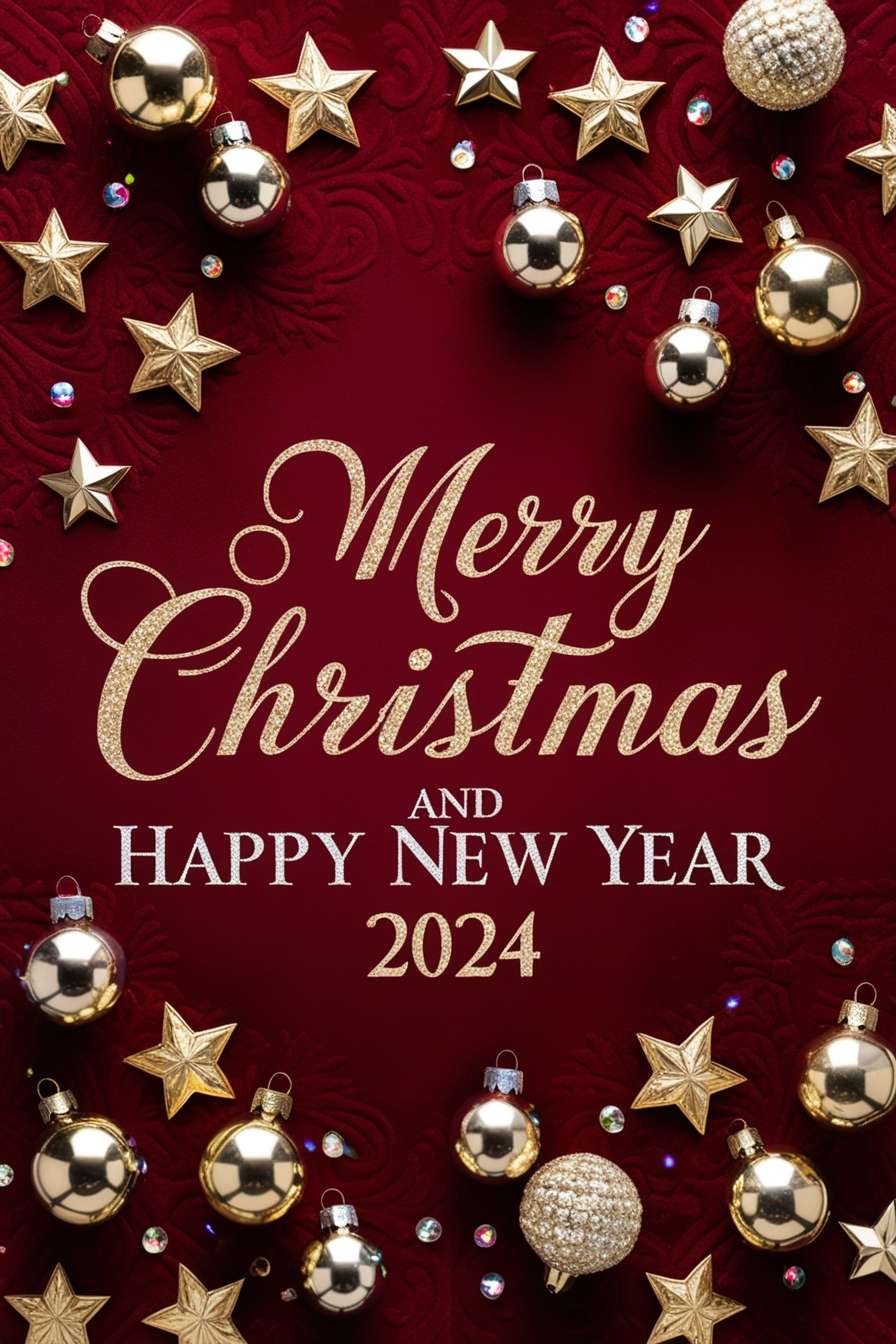 happy new year 2024 and merry christmas uk-themed pictures