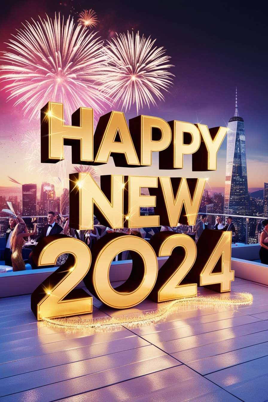 happy new year 2024 wallpaper hd for social media posts